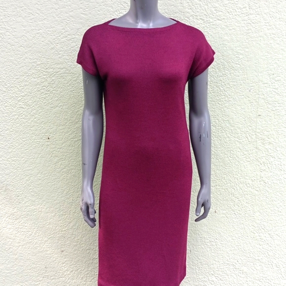 ST JOHN/NEIMAN MARCUS LADIES VINTAGE DENSE WOOL BLEND LUXURY FABRIC MIDI DRESS - Picture 4 of 17